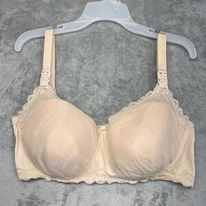 Simple Wishes Pumping and Nursing‎ Bra Lace Nude  40DD EUC